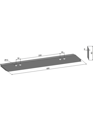 Lame pour rouleaux à lames 480