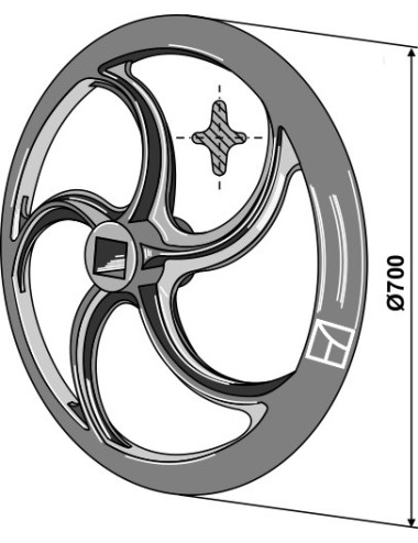 Roue packer - Ø700mm