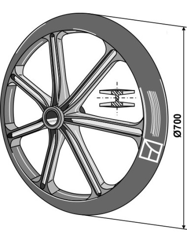 Roue packer - Ø700mm