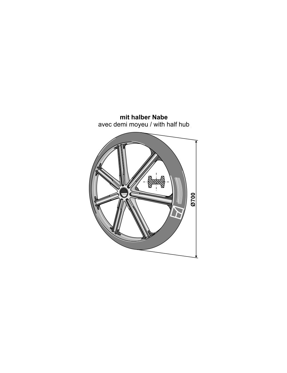 Roue packer - Ø700mm