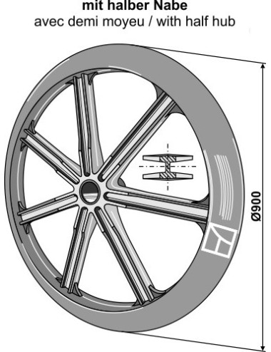 Roue packer - Ø900mm