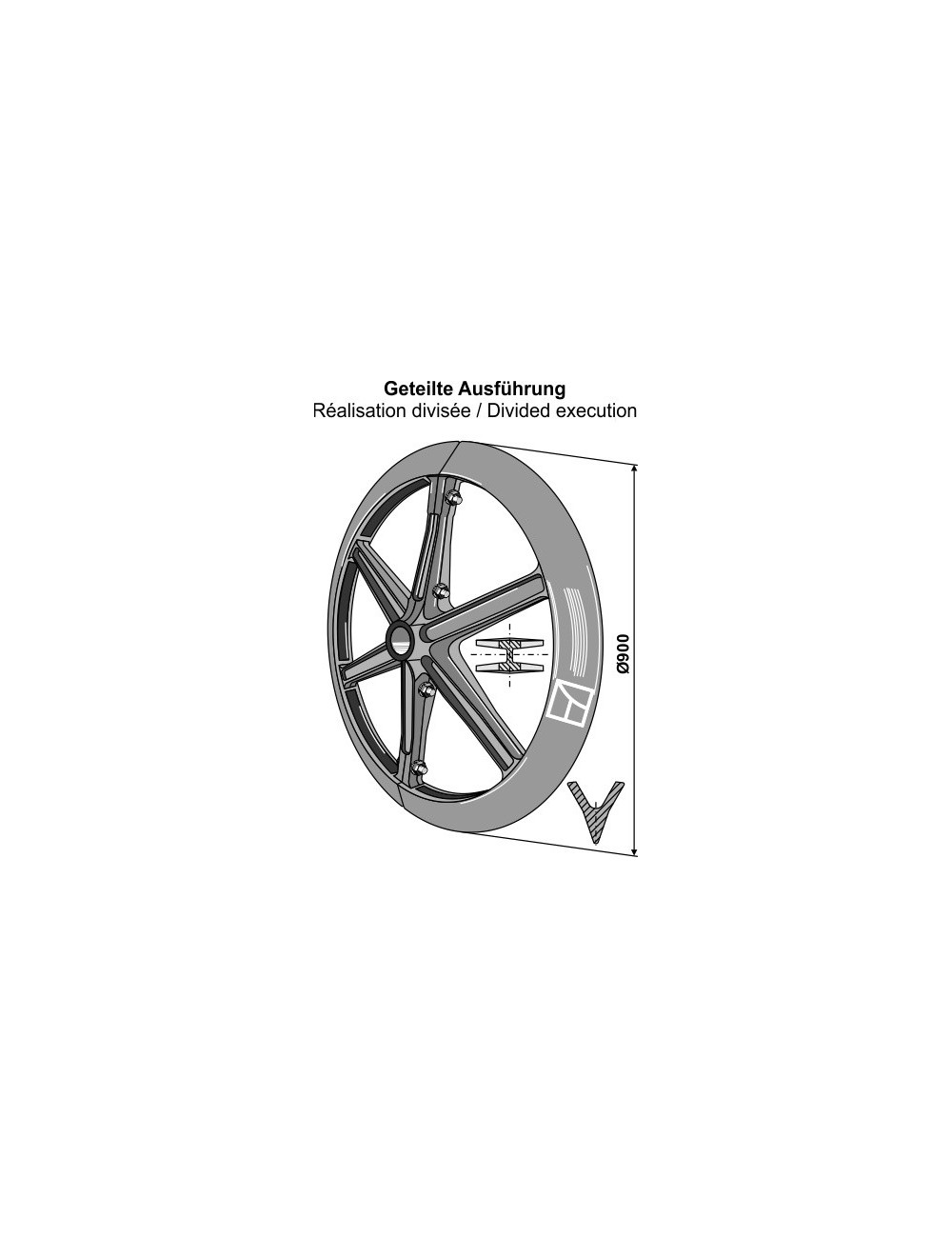Roue packer - Ø900mm