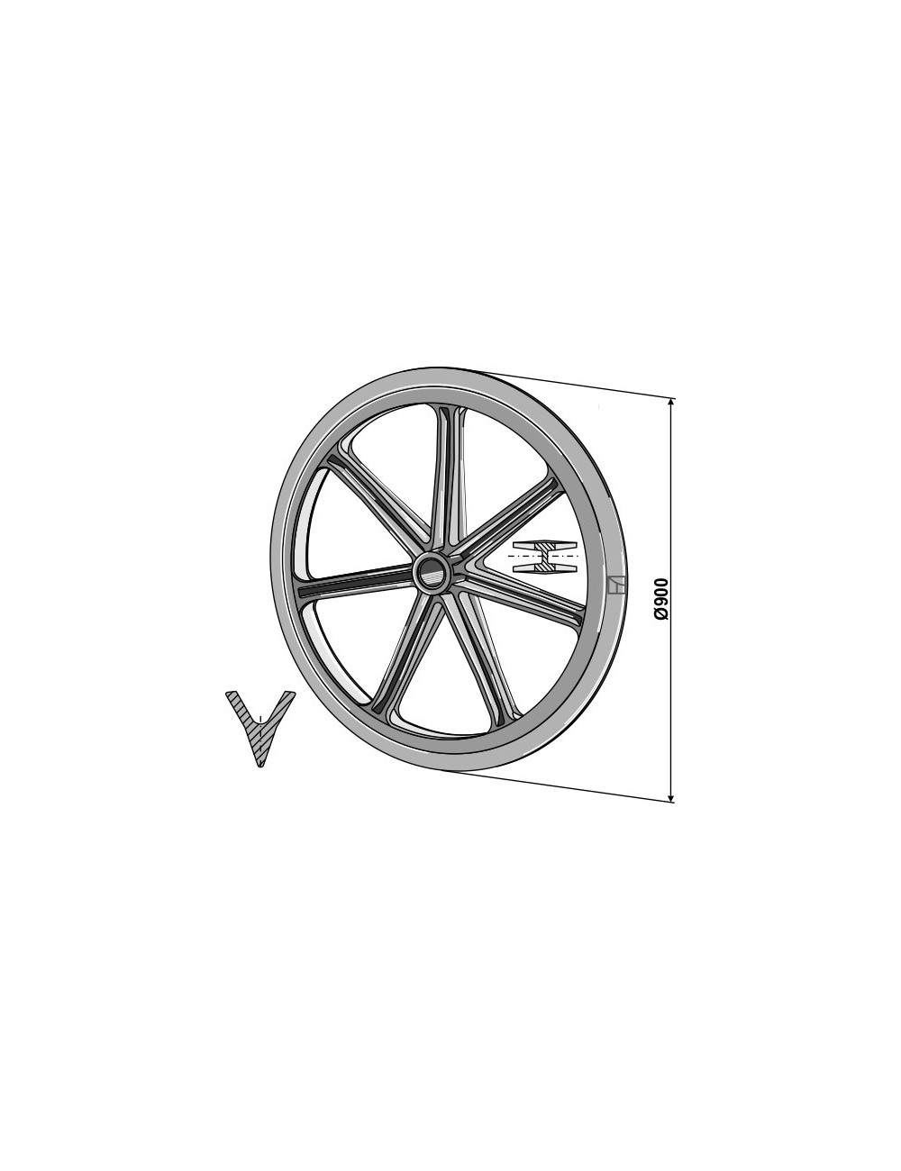 Roue packer - Ø900mm