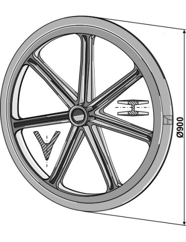 Roue packer - Ø900mm