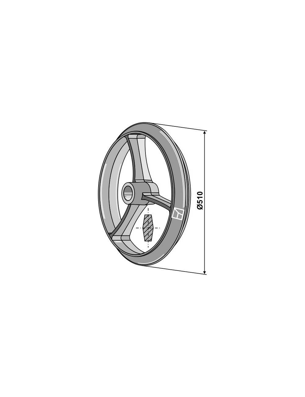 Roue cambridge - Ø510mm