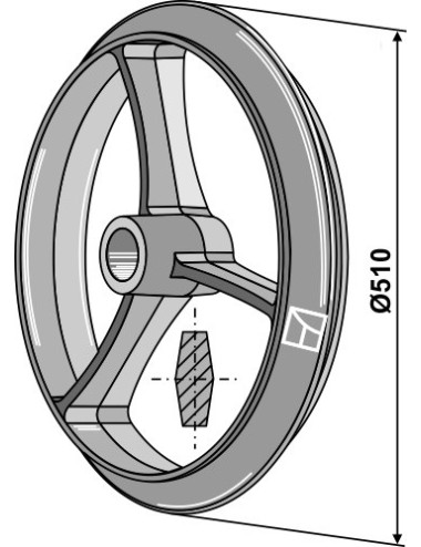 Roue cambridge - Ø510mm