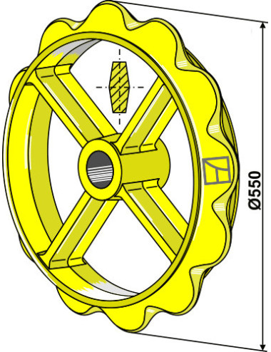 Roue cambridge - Ø550mm