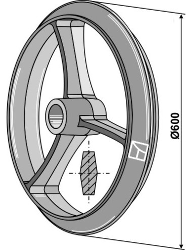 Roue cambridge - Ø600mm