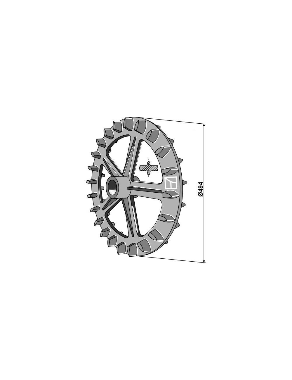 Roue crosskill - Ø494mm