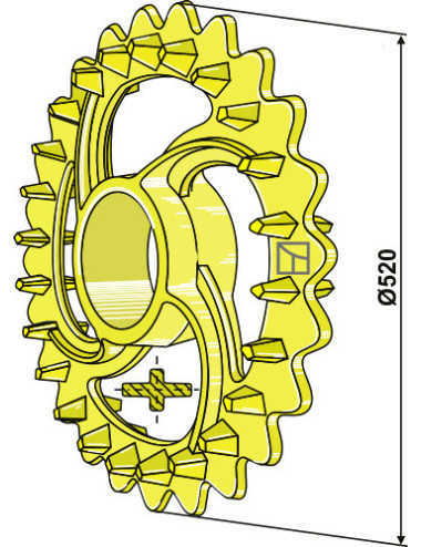 Roue crosskill - Ø520mm