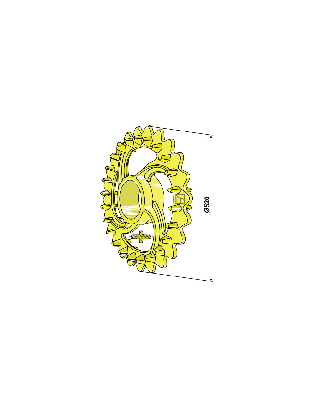 Roue crosskill - Ø520mm