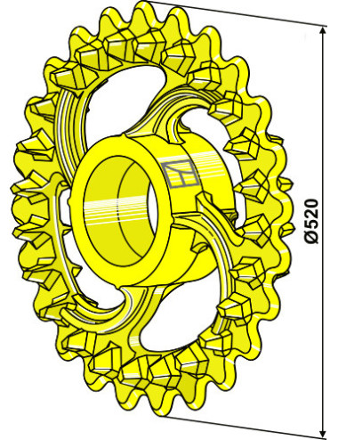 Roue crosskill - Ø520mm