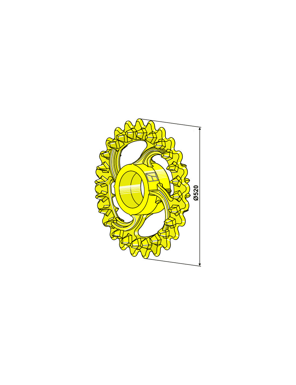Roue crosskill - Ø520mm