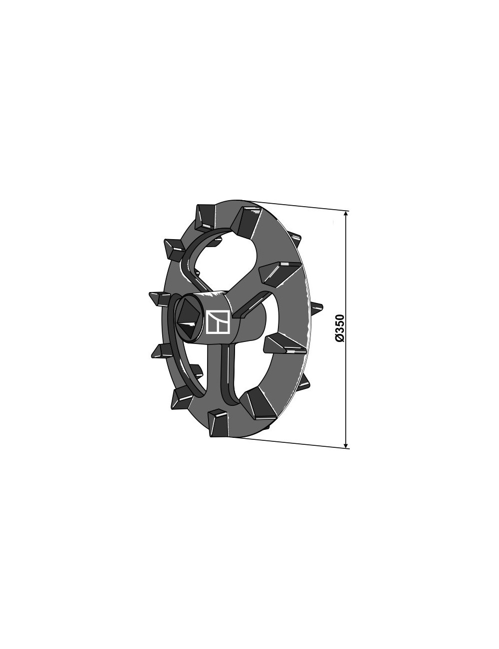 Roue crosskill - Ø350mm