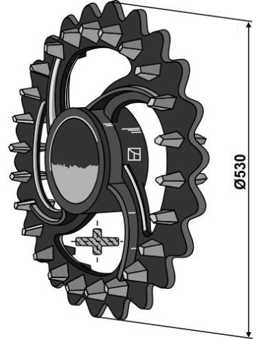 Roue crosskill - Ø530mm