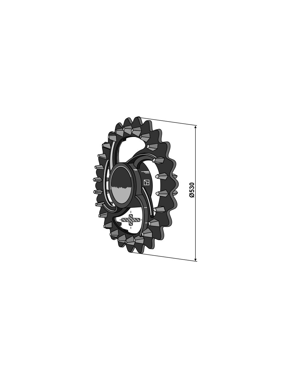 Roue crosskill - Ø530mm