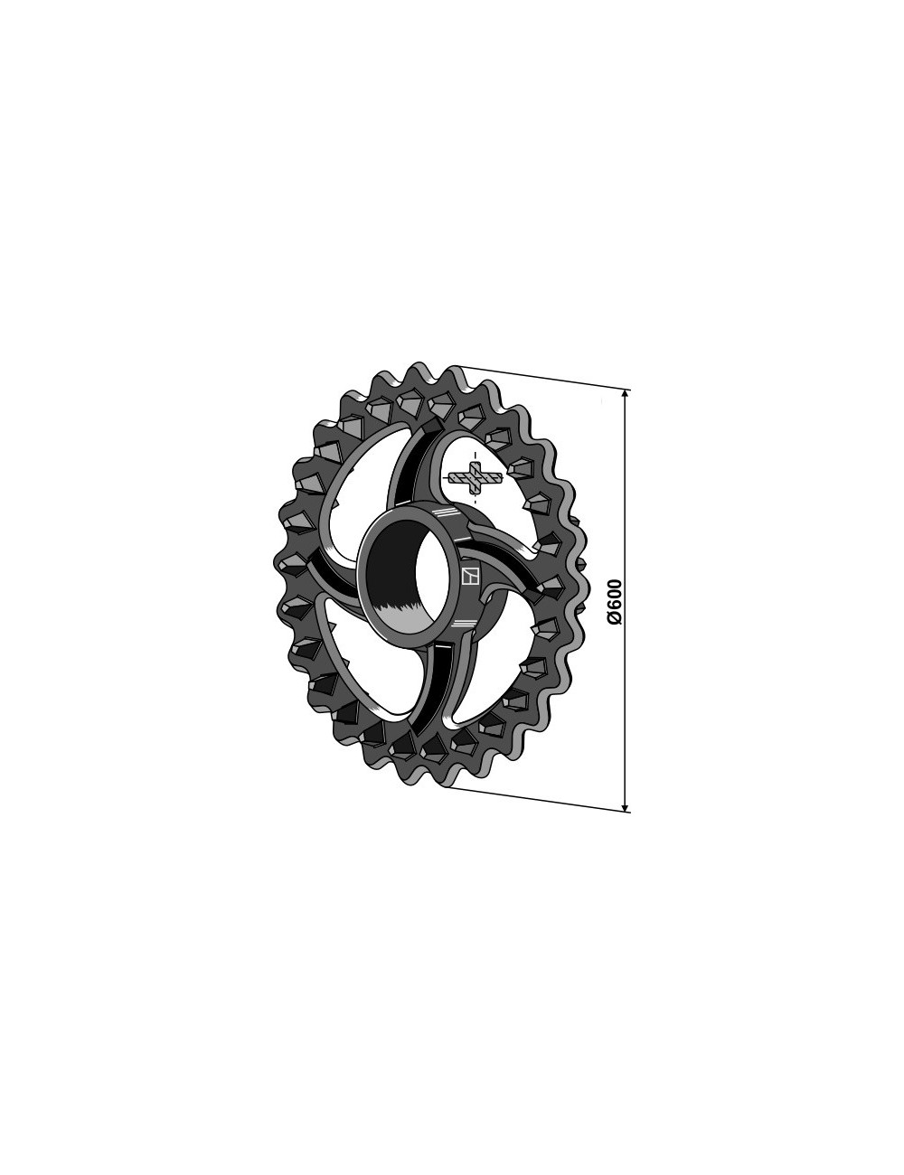 Roue crosskill - Ø600mm