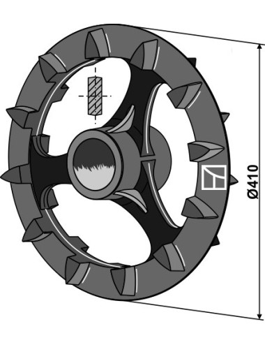 Roue crosskill - Ø410mm