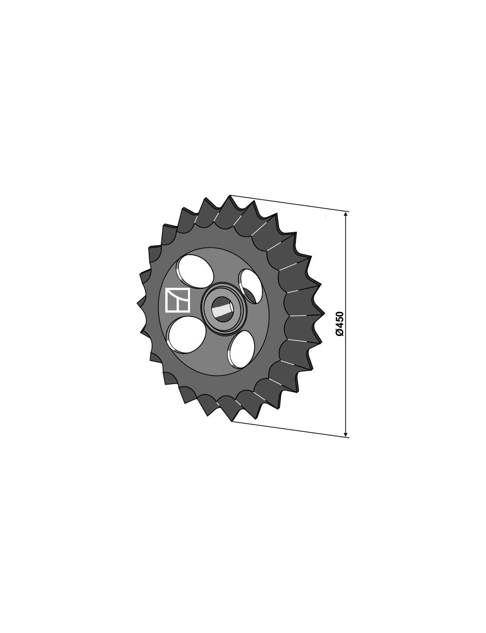 Roue dentée - Ø450mm