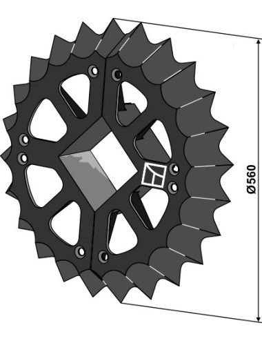 Roue dentée - Ø560mm