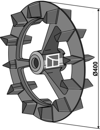 Roue crosskill - Ø400mm - gauche