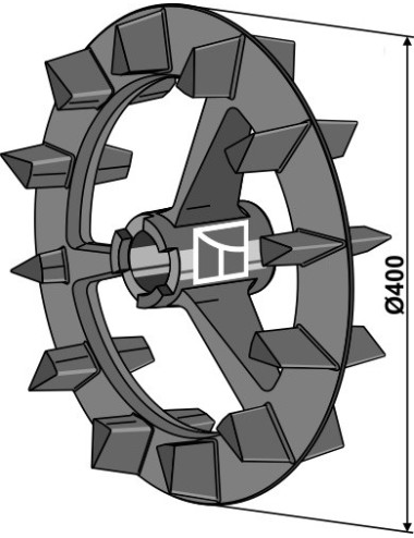 Roue crosskill - Ø400mm - droit