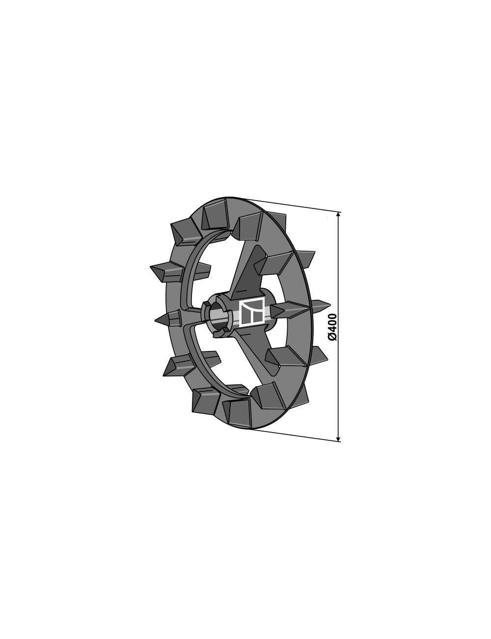 Roue crosskill - Ø400mm - droit