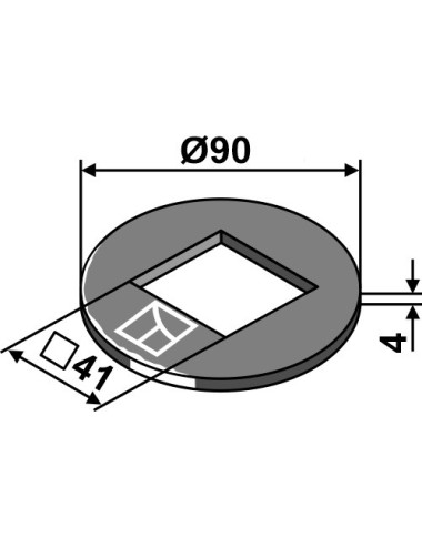 Rondelle de réglage Ø90x4x41