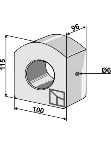 Insert de palier en bois - Ø50
