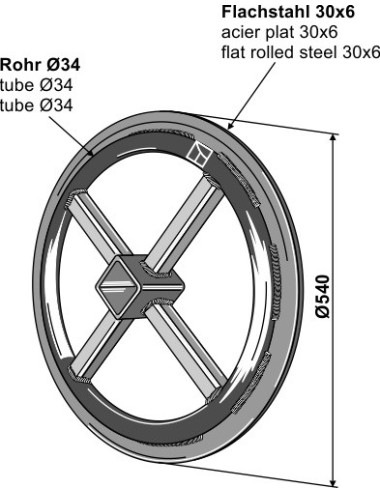 Rouleau à tubes - Ø540mm