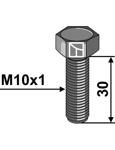 Boulon M10x1x30