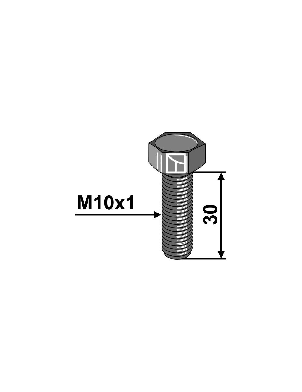 Boulon M10x1x30