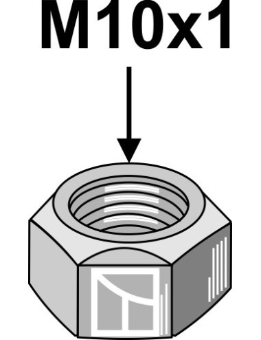 Écrou à freinage interne - M10x1