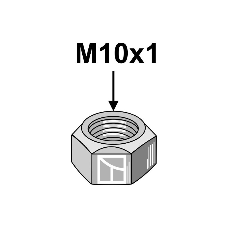 Écrou à freinage interne - M10x1