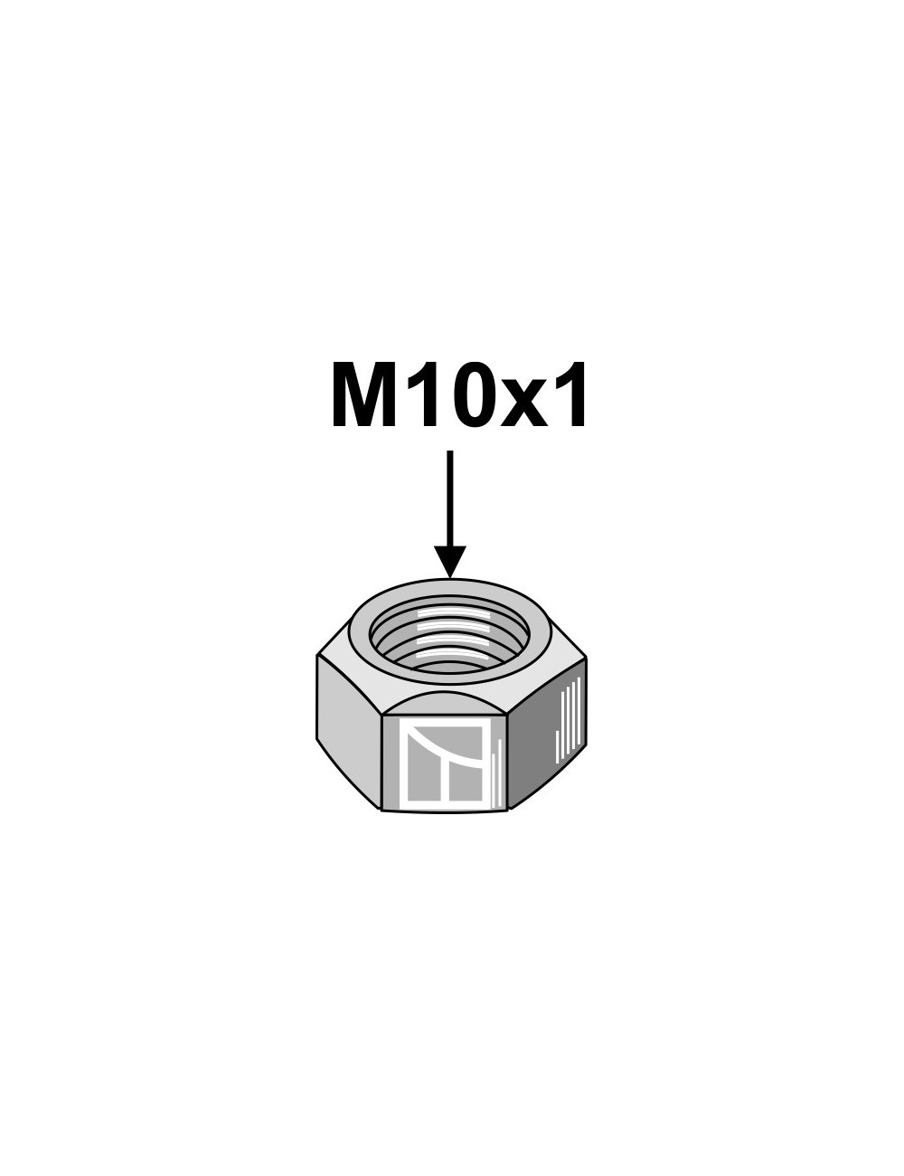 Écrou à freinage interne - M10x1