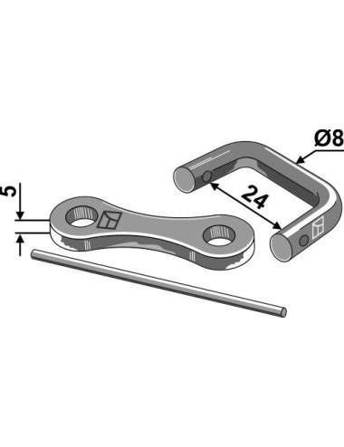 Raccord pour chaîneØ8