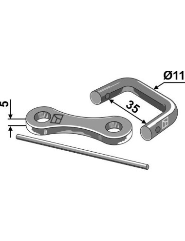 Raccord pour chaîne Ø11