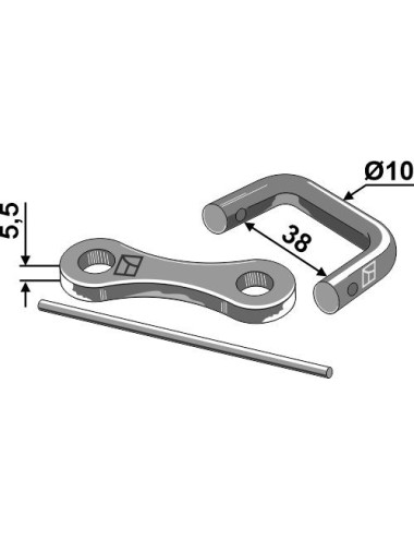 Raccord pour chaîne Ø10