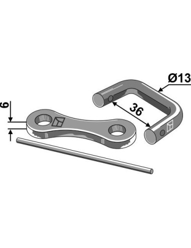 Raccord pour chaîne Ø13