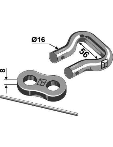 Raccord pour chaîne Ø16