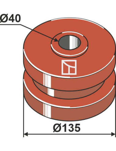 Poulie de guidage 135 x 52