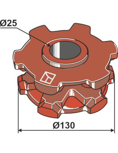 Poulie de guidage 130 x 25