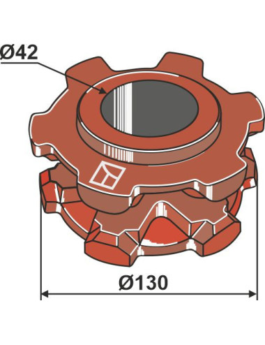 Pignon à chaîne  Ø130