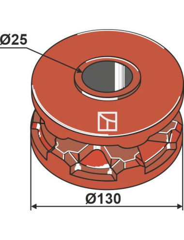 Poulie de guidage 130 x 25