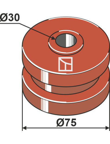Poulie de guidage 75 x 30