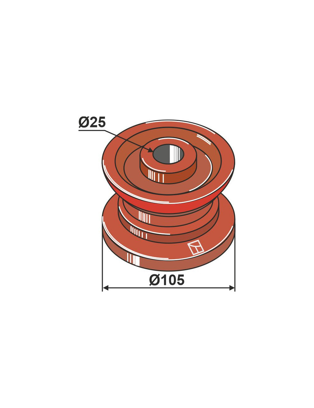 Poulie de guidage 105 x 25