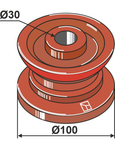 Poulie de guidage 100 x 30