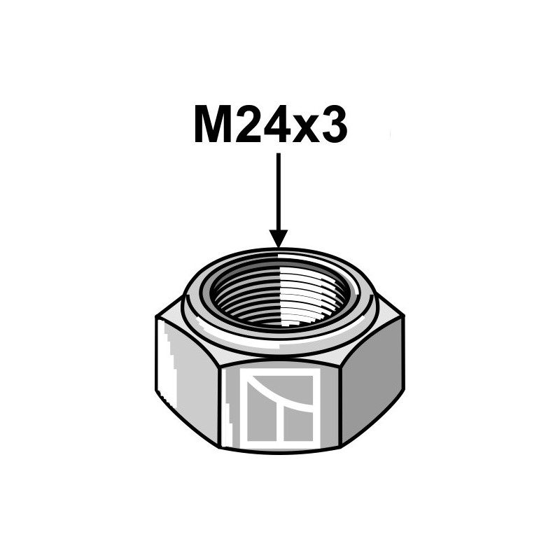 Écrou à freinage interne M24x3