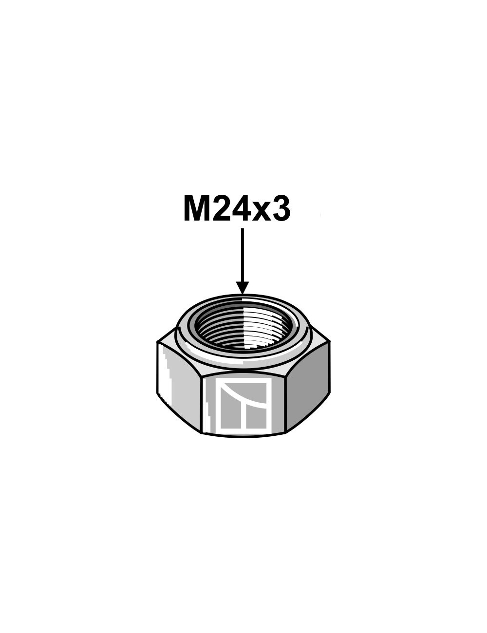Écrou à freinage interne M24x3