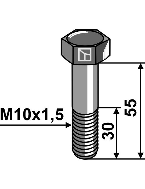 Boulon de sûreté M10 sans écrou